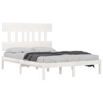 vidaXL Cadre de lit sans matelas blanc 120x200 cm bois massif