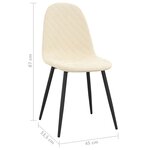 vidaXL Chaises à manger lot de 4 crème velours