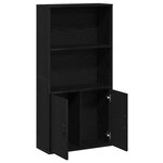 vidaXL Bibliothèque chêne noir 60x24x120 cm bois d'ingénierie