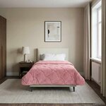 vidaXL Duvet d'été simple Matelassé Rose 140 x 220 cm