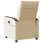 vidaXL Fauteuil inclinable Crème Tissu