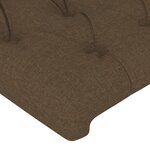 vidaXL Tête de lit avec oreilles Marron foncé 183x23x118/128 cm Tissu