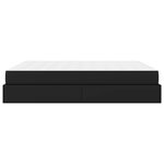 vidaXL Cadre de lit avec matelas avec matelas 2 Pièces Noir PVC