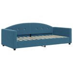 vidaXL Lit de jour avec lit gigogne bleu 90x200 cm velours