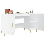 vidaXL Bureau Blanc 140x50x75 cm Bois d'ingénierie