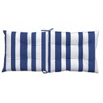 vidaXL Coussins de chaise à dossier bas lot de 6 rayures bleu/blanc
