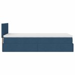 VidaXL Cadre de lit ottoman avec matelas bleu 80x200 cm tissu
