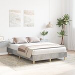 Lit vidaXL 120x190 cm Gris Béton en Bois Ingenierie