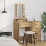 vidaXL Table de Toilette Marron 50 x 41 x 140 cm Bois d'ingénierie