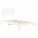 vidaXL Cadre de lit sans matelas blanc bois de pin massif