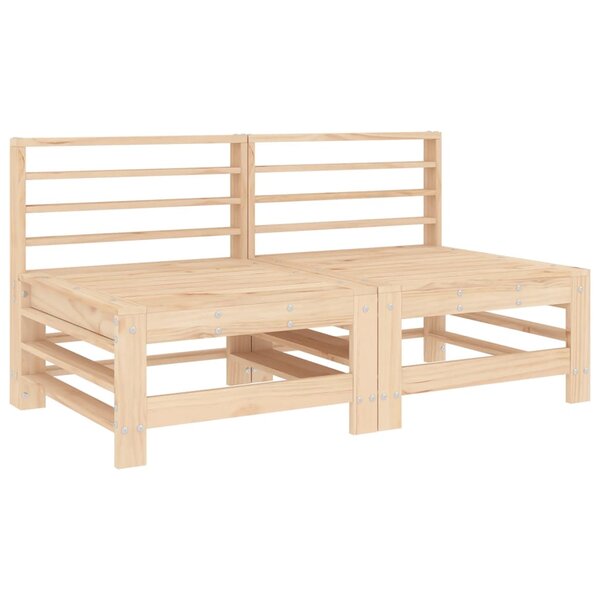 vidaXL Canapés centraux de jardin 2 Pièces bois de pin massif
