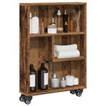 vidaXL Chariot de rangement étroit vieux bois bois d'ingénierie