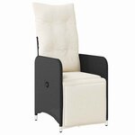 vidaXL Ensemble de salle à manger pour jardin 5 Pièces Noir Poly rotin