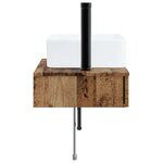 vidaXL Basin de lavage mural Bois ancien 50 x 41 x 39 cm