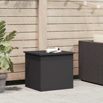 vidaXL Boîte de Rangement Extérieure Noir 55 x 50.5 x 50 cm