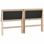 vidaXL Tête de lit capitonnée Taupe 200 cm Pin massif