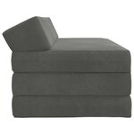 vidaXL Canapé-lit pliable Gris foncé 120 x 60 x 49 cm Tissu