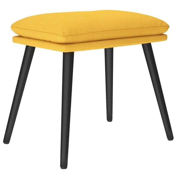 vidaXL Repose-pied Jaune moutarde 45x29 5x35 cm Tissu