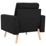 vidaXL Fauteuil Noir Tissu