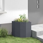 vidaXL Jardinière d'Angle Anthracite 45 x 45 x 50 cm Acier