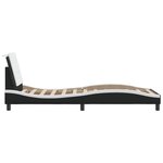 vidaXL Cadre de lit sans matelas Zadar noir et blanc 80x200 cm similicuir