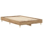 vidaXL Cadre de lit sans matelas chêne artisanal 120x190 cm