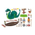 PLAYMOBIL 71830 - Duo de Vikings  barque  canon et monstre marin