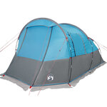 vidaXL Tente de camping tunnel 4 personnes bleu imperméable