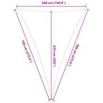 vidaXL Voile d'ombre 5 x 7 x 7 m 100   polyester Oxford Triangulaire