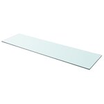 vidaXL Panneaux d'étagère 2 Pièces Verre Transparent 110 x 30 cm