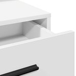 vidaXL Table de Toilette Blanc 79 x 41 x 135 cm Bois d'ingénierie