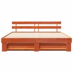 vidaXL Cadre de lit avec tête de lit Marron 180 x 200 cm Pin massif