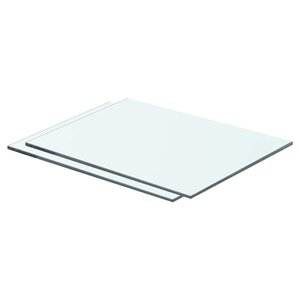 vidaXL Panneaux d'étagère 2 Pièces Verre Transparent 40 x 25 cm