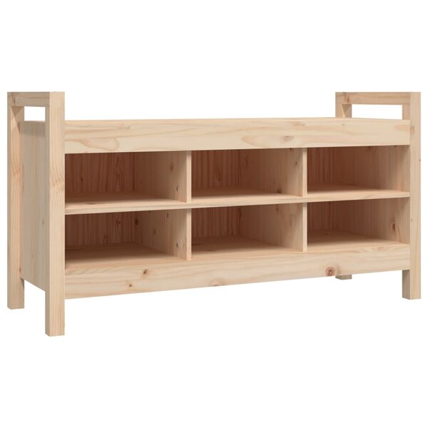 Banc banquette d'entrée 110 x 40 x 60 cm bois de pin massif 02_0011028