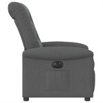 vidaXL Fauteuil inclinable électrique Gris foncé Tissu