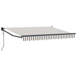 vidaXL Auvent rétractable électrique Gris clair et blanc