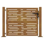 vidaXL Portail de jardin 105x80 cm acier corten conception de carré
