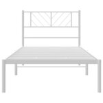 vidaXL Cadre de lit métal sans matelas et tête de lit blanc 100x200 cm
