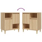 vidaXL Buffets 3 Pièces chêne sonoma 60x35x70 cm bois d'ingénierie