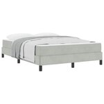 vidaXL Lit à ressorts avec matelas Gris clair 160 x 210 cm tissu