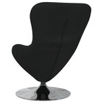 Chaise Œuf vidaXL Tissu Noir