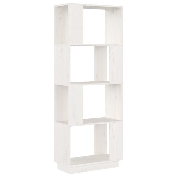 vidaXL Bibliothèque/Séparateur de pièce Blanc 51x25x132 cm Pin massif