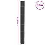 vidaXL Membrane anti-mauvaises herbes noir 1x10 m PP