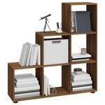 vidaXL Bibliothèque escalier Chêne marron 107 cm Bois d'ingénierie