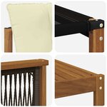 vidaXL Ensemble de canapés d'extérieur 10 pc Naturel et Crème