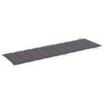 vidaXL Chaises longues lot de 2 avec table et coussins Acacia solide