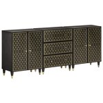 vidaXL Armoires latérales 3 Pièces 60x33x75 cm bois massif de manguier