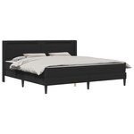 vidaXL Cadre de lit avec matelas 180 x 200 cm Noir