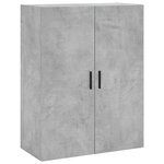 vidaXL Buffet haut Gris béton 69 5x34x180 cm Bois d'ingénierie