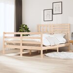 vidaXL Cadre de lit 120x190 cm Petit double Bois massif